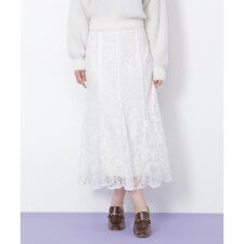 モール刺繍レースマーメイドスカート