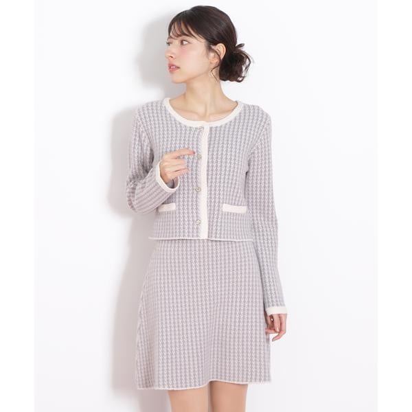 ジル バイ ジル スチュアート（JILL by JILL STUART）/千鳥ジャガードニットセットアップ 千鳥ジャガードニットセットアップ | ジル バイ ジル スチュアート