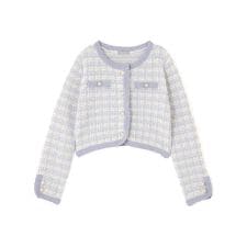 ラメミックスツィードニットジャケット