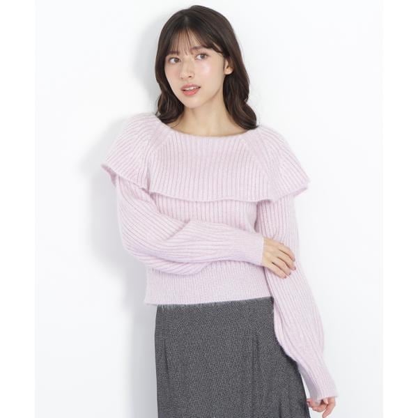 ジル バイ ジル スチュアート（JILL by JILL STUART）/パールミニロゴパフスリーブニットトップス パールミニロゴパフスリーブニットトップス | ジル バイ ジル