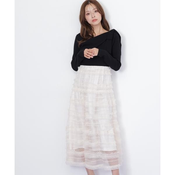 ジルバイスチュアート ビックシアーフラワーワンピース ビッグシアーフラワープリントワンピース | ジル バイ ジル