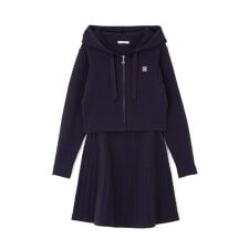 ケーブルニットパーカーセットアップ