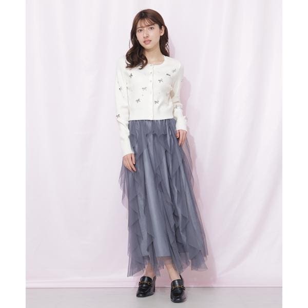JILL by JILLSTUART 縦ラッフルチュールスカート 縦ラッフルチュールスカート | ジル バイ ジル スチュアート(JILL by
