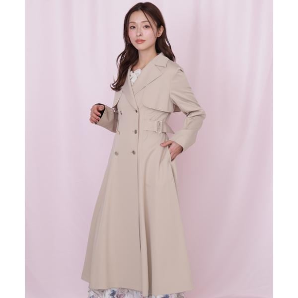 ジルバイ　ジルスチュアートスカーフ付トレンチコート　クリアブルー スカーフ付トレンチコート WEB限定カラー：クリアブルー | ジル バイ