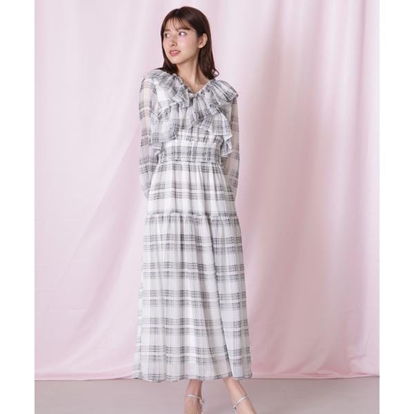 ビッグチェックニットワンピース | ジル バイ ジル スチュアート(JILL