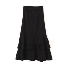 ベルト付きアシメヘムスカート