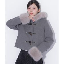 フェイクファー付きショートダッフルコート | ジル バイ ジル 