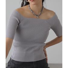 フリーズマート(Free's Mart)のコンパクトオフショルリブニット