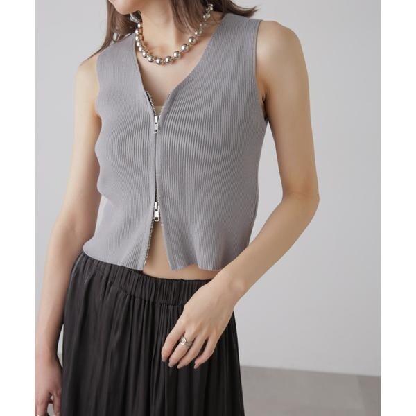 タンクトップ ノースリーブ 「MARW UNITED ARROWS」ミックス ニット タンクトップ レディース MARW UNITED ARROWS＞ミックス ニット タンクトップ