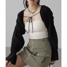 ショート丈ボレロブラウス