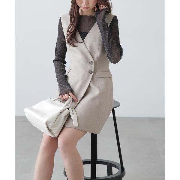JILLSTUART ジレ風マーメイドワンピース JILL by JILL STUART（ジルバイジルスチュアート）の「◇ジレ風