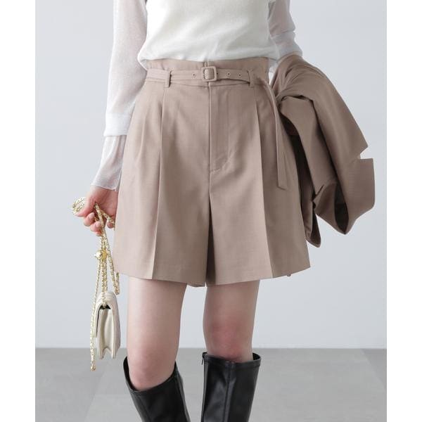 ベルト付き 2タックショートパンツ [M4111] | 神戸レタス(KOBE
