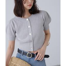 透かし編み前後2wayカーディガン