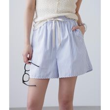 〈セットアップ対応〉ストライプショートパンツ