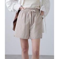 〈セットアップ対応〉ストライプショートパンツ