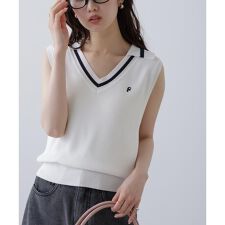 フリーズマート(Free's Mart)のVネックポロノースリーブニット