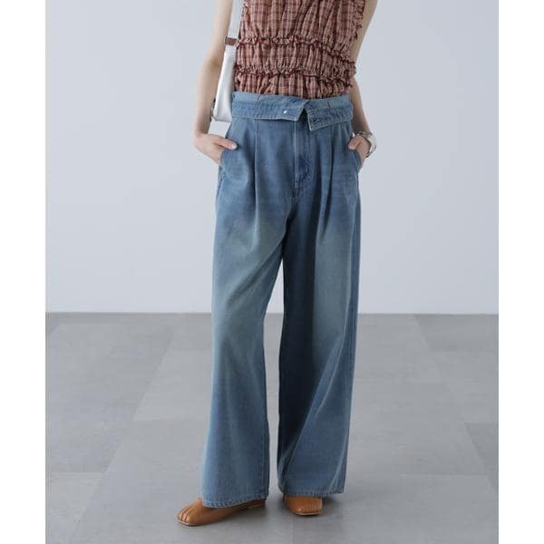 コルセットライク2wayハイウエストデニムパンツ | ジュエローブ