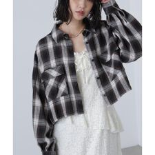 ビッグポケットショート丈シャツ