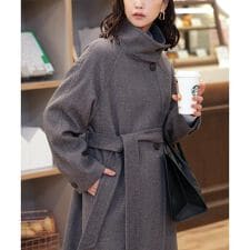 [累計販売5000枚！選べる4色]スタンドカラーメルトンロングコート