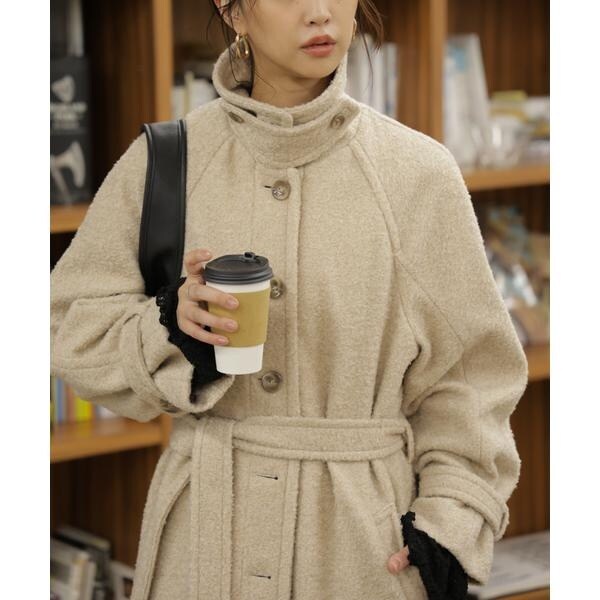 2wayステンカラーロングコート