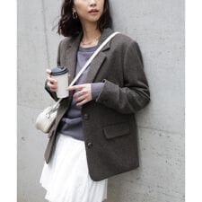 ウール混オーバーサイズジャケット