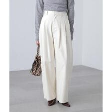 微起毛ツータックボリュームパンツ