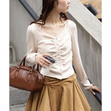 フリーズマート(Free's Mart)のフロントギャザーデコルテカットソー