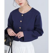 金ボタンノーカラージャケット