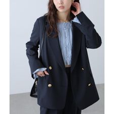 梳毛調合繊ダブルブレストジャケット