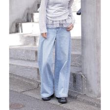 〈SOMETHING〉LISAワイドデニムパンツ XS別注