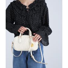 キルティング風ミニボストンバッグ