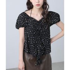 フラワー2wayラッフルブラウス