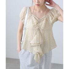 フラワー2wayラッフルブラウス