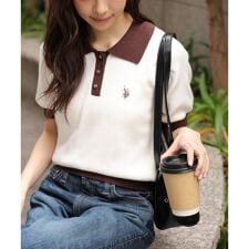 U.S. POLO ASSN.／ユーエスポロアッスン別注／金釦ポロニット
