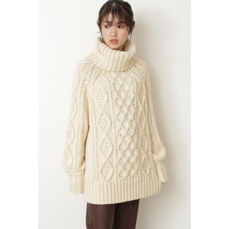 ◇タートルネックケーブルニット | フリーズマート(Free 