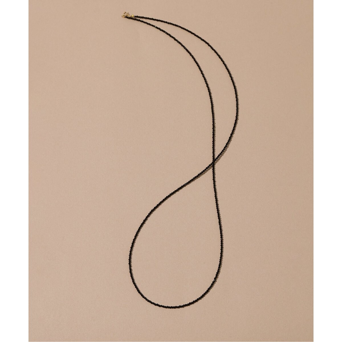 Lilas 2mmブラックカルセドニー　80センチネックレスk10 2mmブラックカルセドニー80cmネックレス K10 | リラバイスピック