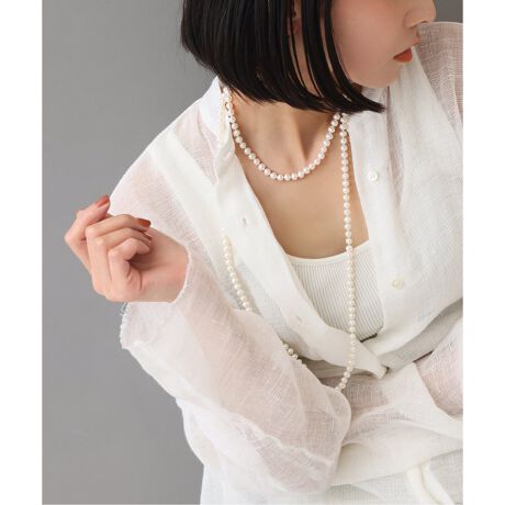 80cm淡水パールネックレス SV | リラバイスピック＆スパン(Lilas by 