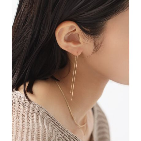 2ラインナカオレピアス K10 | リラバイスピック＆スパン(Lilas by 