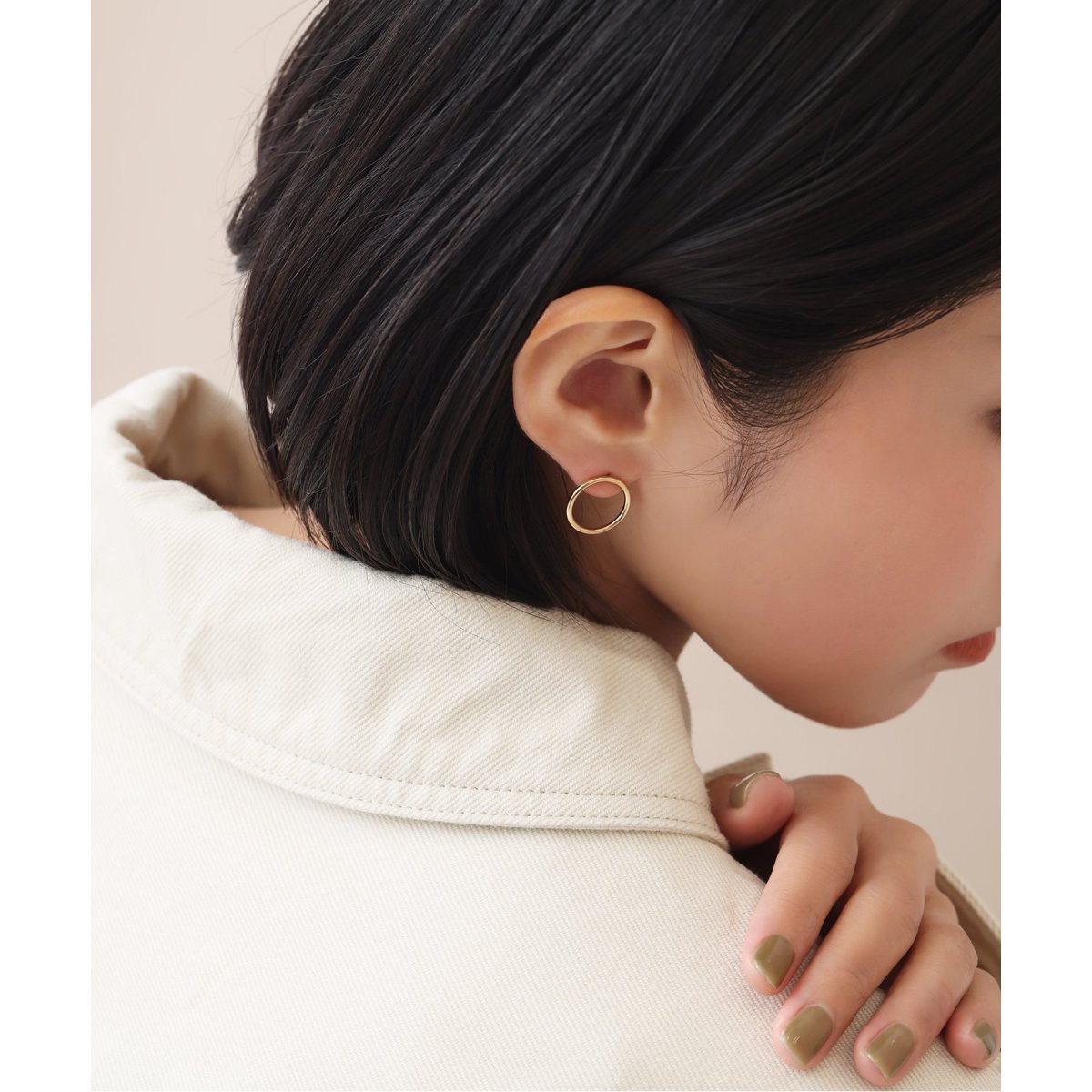 パイプ15mmサークルピアス K10 | リラバイスピック＆スパン(Lilas by