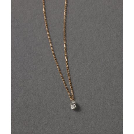 ペアシェイプホールダイヤネックレス0.1ct K18 | リラバイスピック 