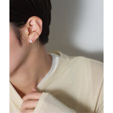 アコヤパールピアスチェーンイヤーカフ K10（片耳）
