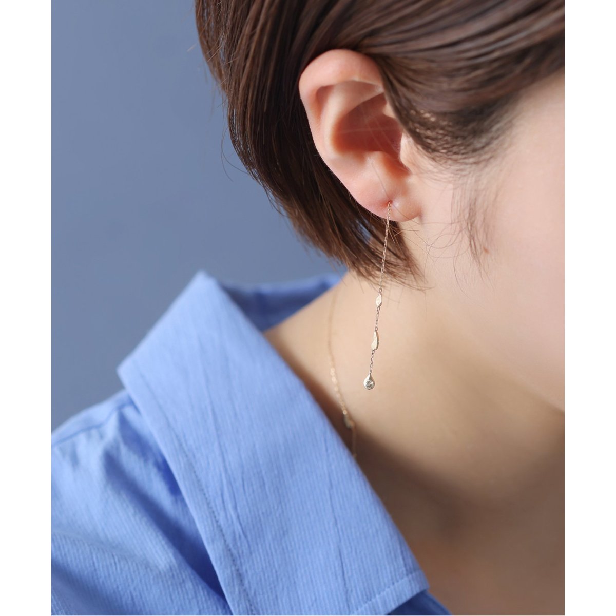 シードモチーフチェーンピアス K10（両耳） | リラバイスピック