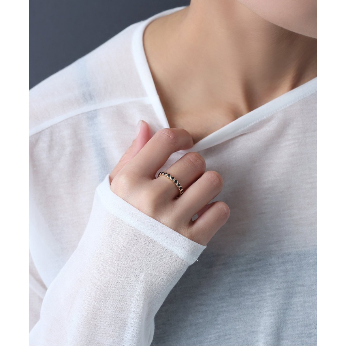 Lilas spick and span シンプルリングミル打ち　ピンキー　3号 Lilas】Gemstone Ring｜Spick & Span（スピックアンドスパン