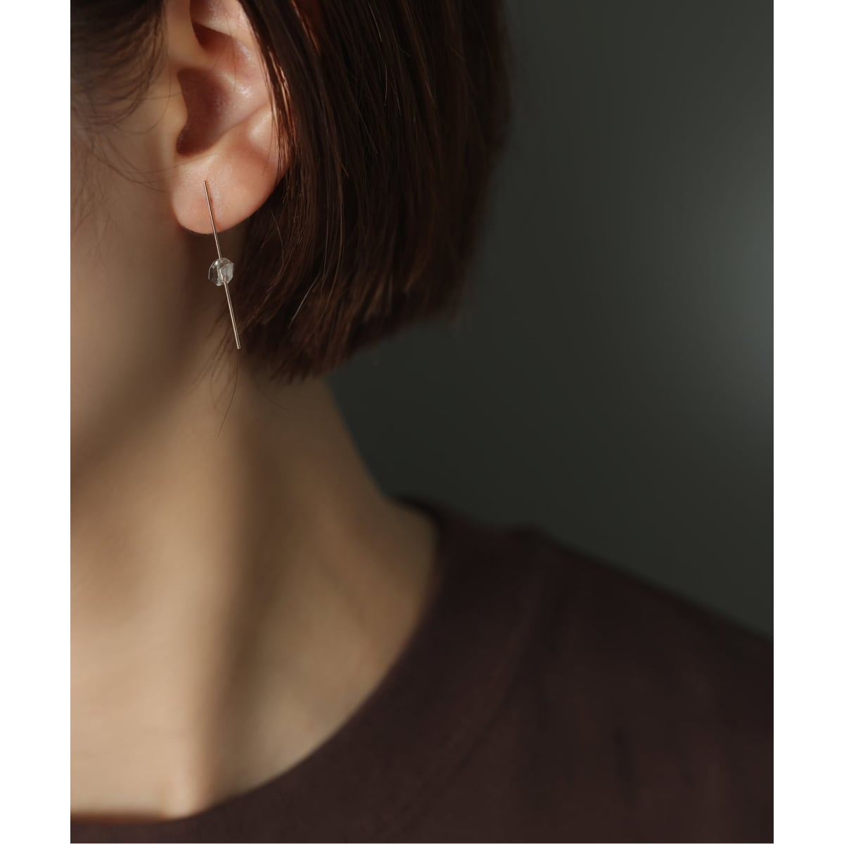 Lilas リラ パールフープピアスM K10 WEB限定》パールフープピアスM