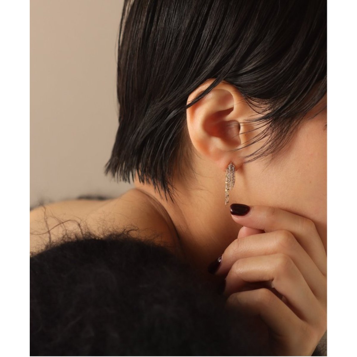 美品　lilas リラ　ミックスモチーフペンタゴンピアス　K10 両耳 美品 lilas リラ ミックスモチーフペンタゴンピアス K10 両耳