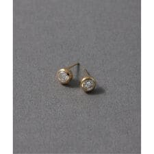 フクリン0.28ctダイヤピアス K18（両耳）