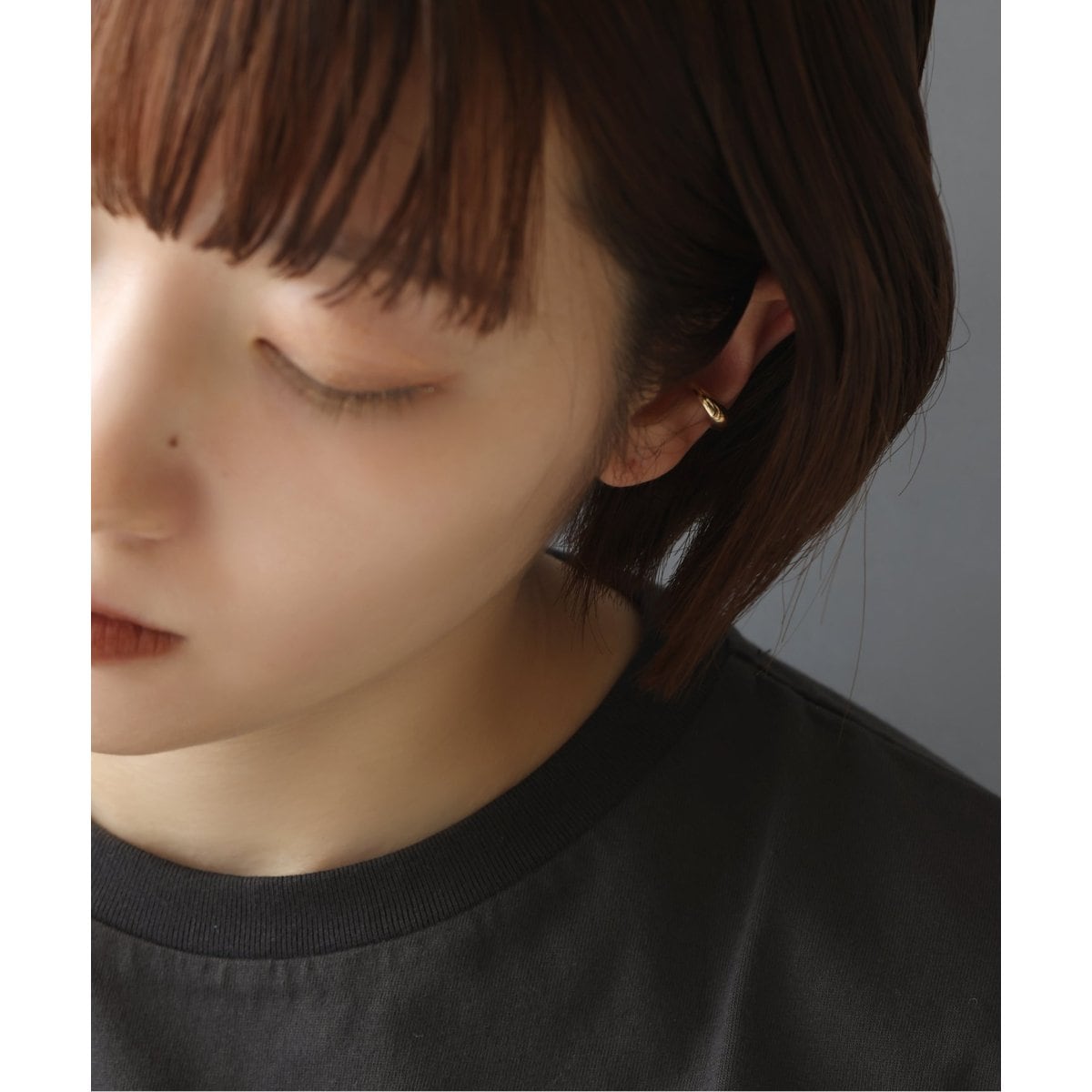 美品 2ラインナカオレピアス K10 Lilas スピックアンドスパン 2ラインクロスバーピアス K10(両耳)（ピアス（両耳用））｜Lilas