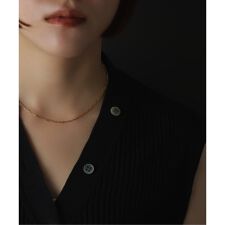 ペーパークリップチェーン40cmネックレス K18