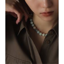 【SAMH by LILAS】コネクトアマゾナイトネックレス SV