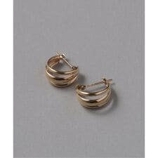 3ラインフープピアス K10（両耳）